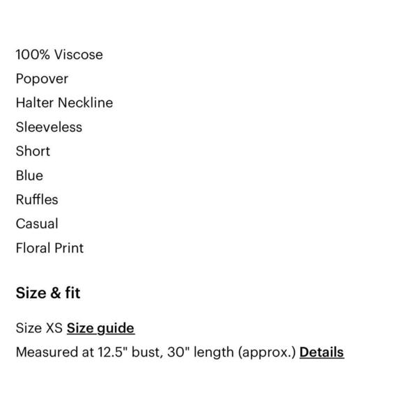 American Eagle Dainty Off Shoulder Floral Cotton Mini Dress Ruffle Women XS Flow - Picture 7 of 7